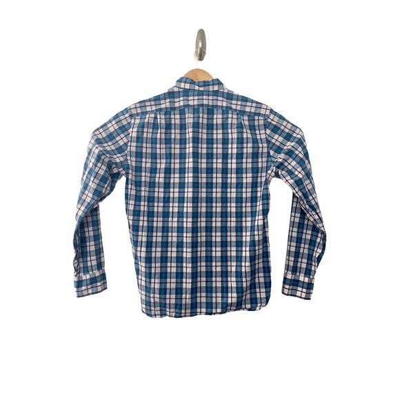 J Crew Mens Slim Fit Plaid Button Up Shirt Long Sleeve Blue M Medium - Picture 4 of 10